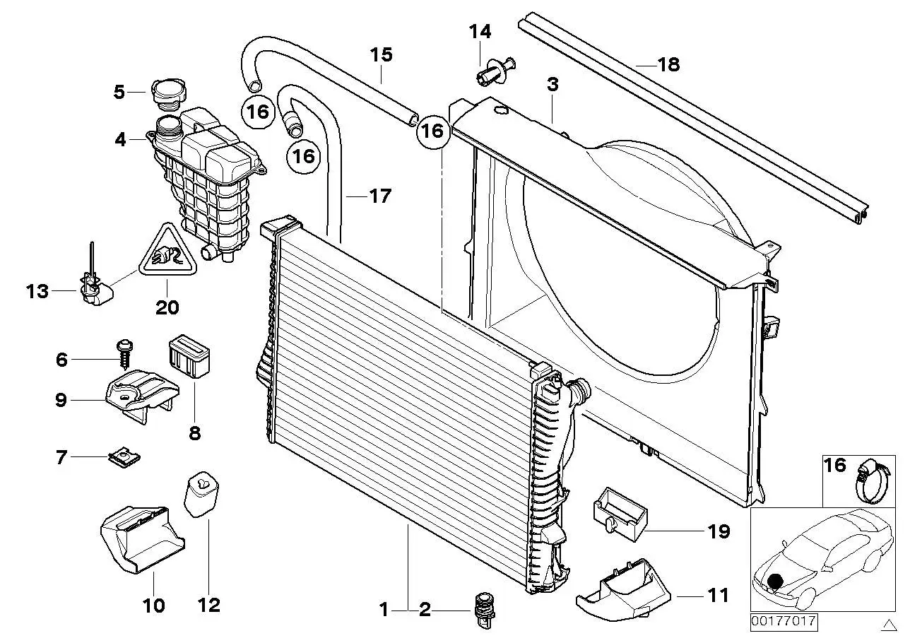 BMW Abdampfschlauch E39 E52 17102693702 - Bildposition 17