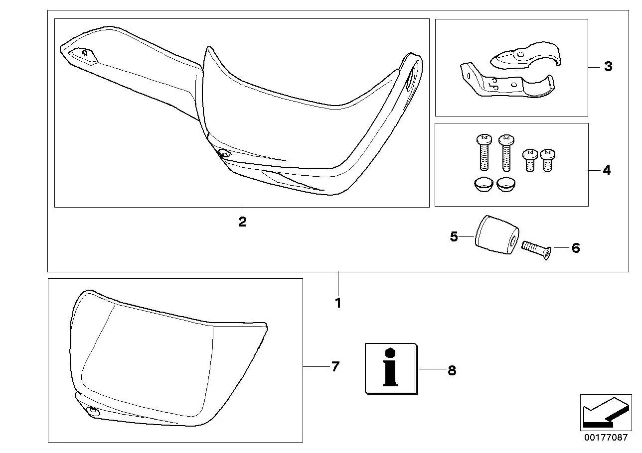 BMW Handschutz rechts K25 71607703158
