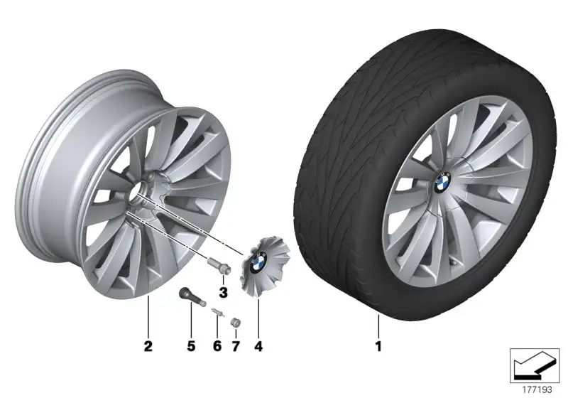 BMW Nabenabdeckung 36136769370 - 5er, 7er
