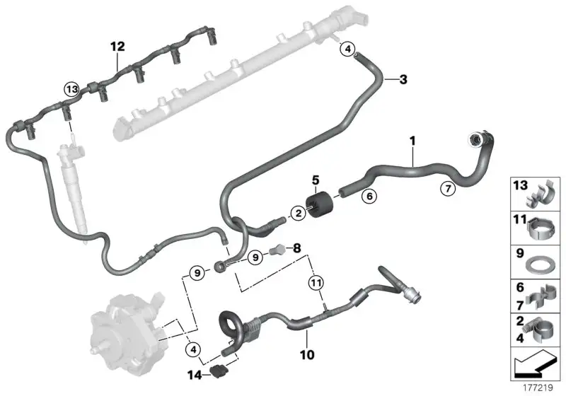 BMW Kraftstoffzulaufleitung E70 E71 13537806960