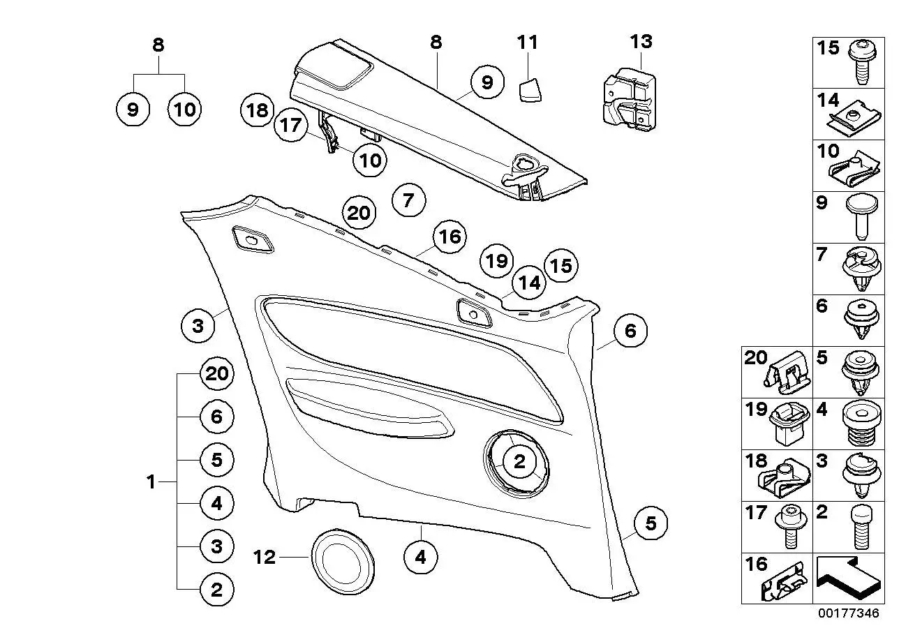 BMW Klammer E88 F23 K67 F55 07149172157