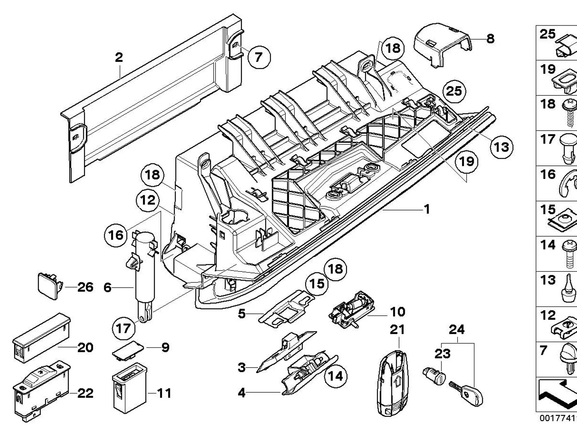 BMW Sicherungsscheibe E38 E39 E46 E60 E61 E65 E66 E81 E82 E83 E87 E88 E90 E91 E92 E93 63129904300