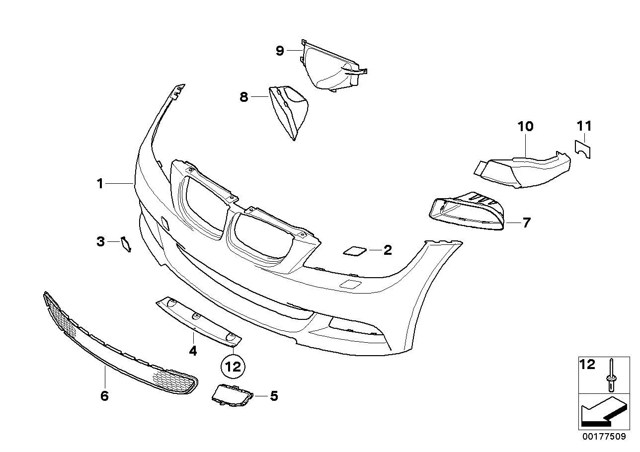BMW Adapter Motorraumabschirmung E90 E91 51117892935