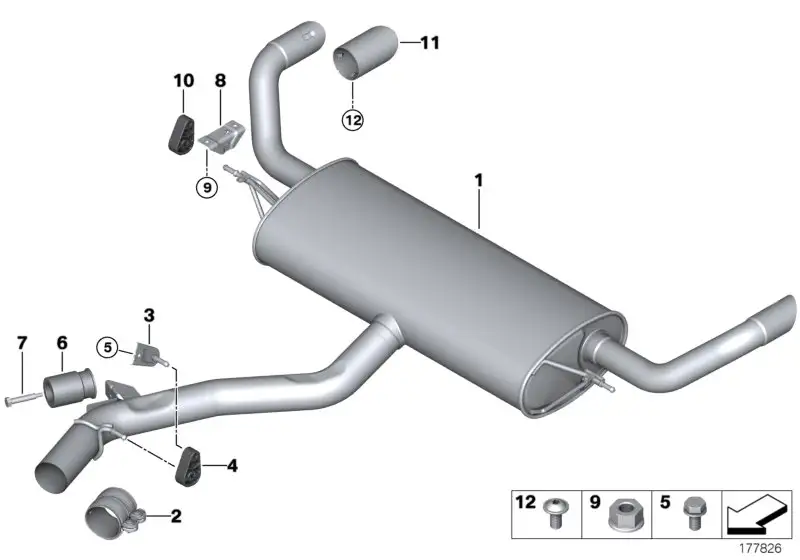 BMW Nachschalldämpfer E71 18308509289