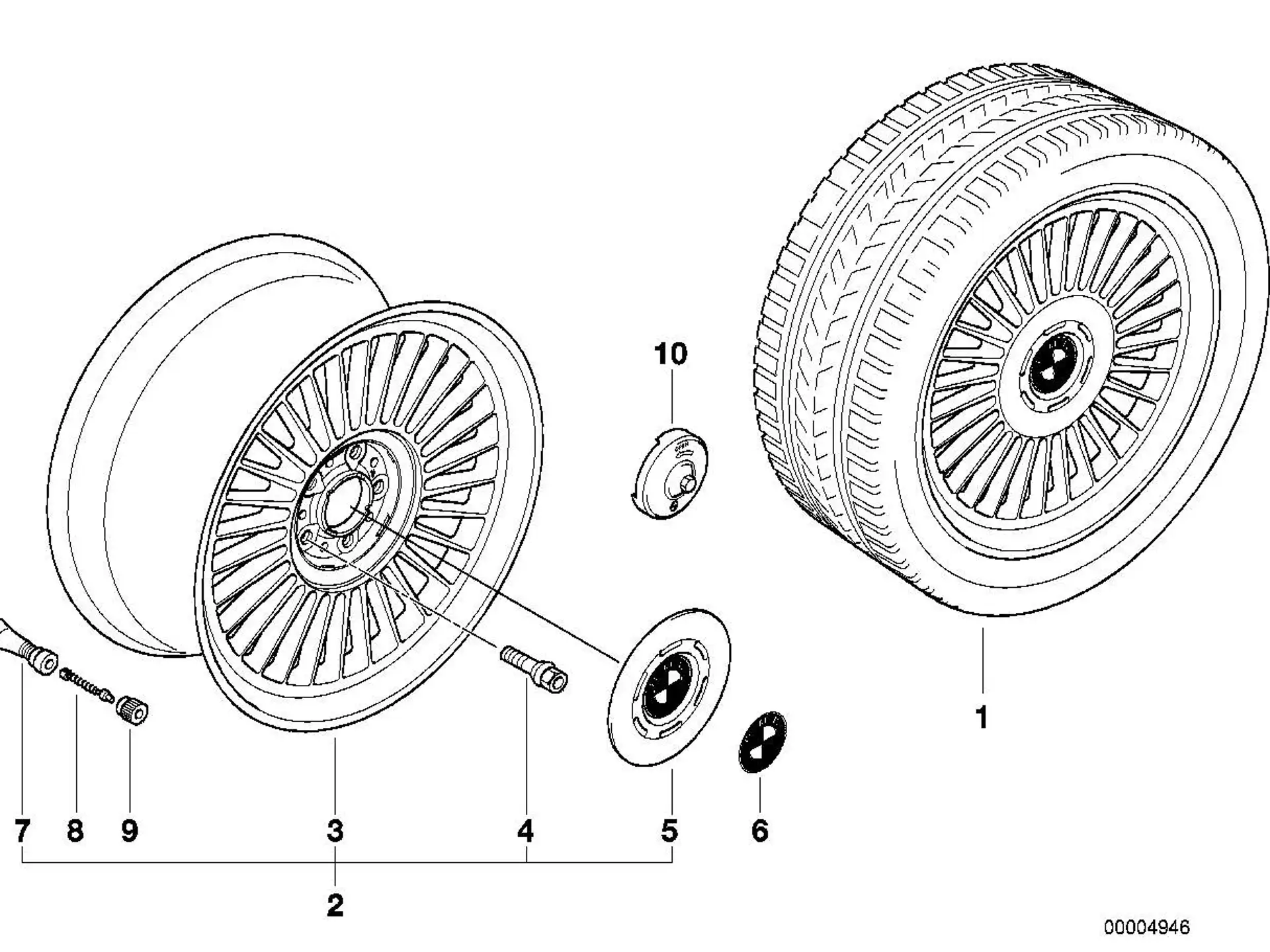 BMW Nabenabdeckung E38 36131182203