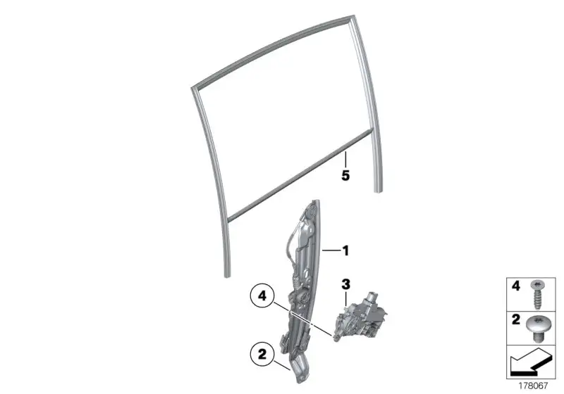 BMW Elektr.Fensterheber hinten rechts F01 F02 F04 51357182616