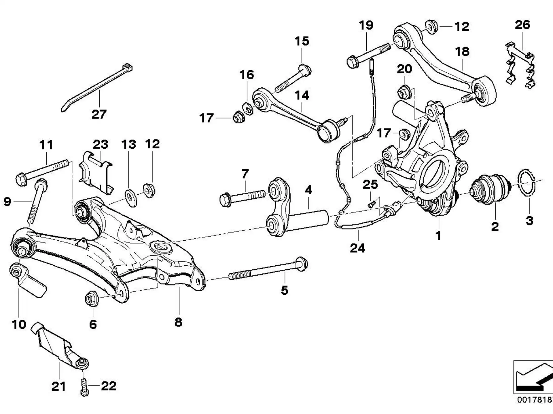 BMW Exzenter-Beilagscheibe E38 E39 E52 E60 E61 E63 E64 E65 E66 33306760592