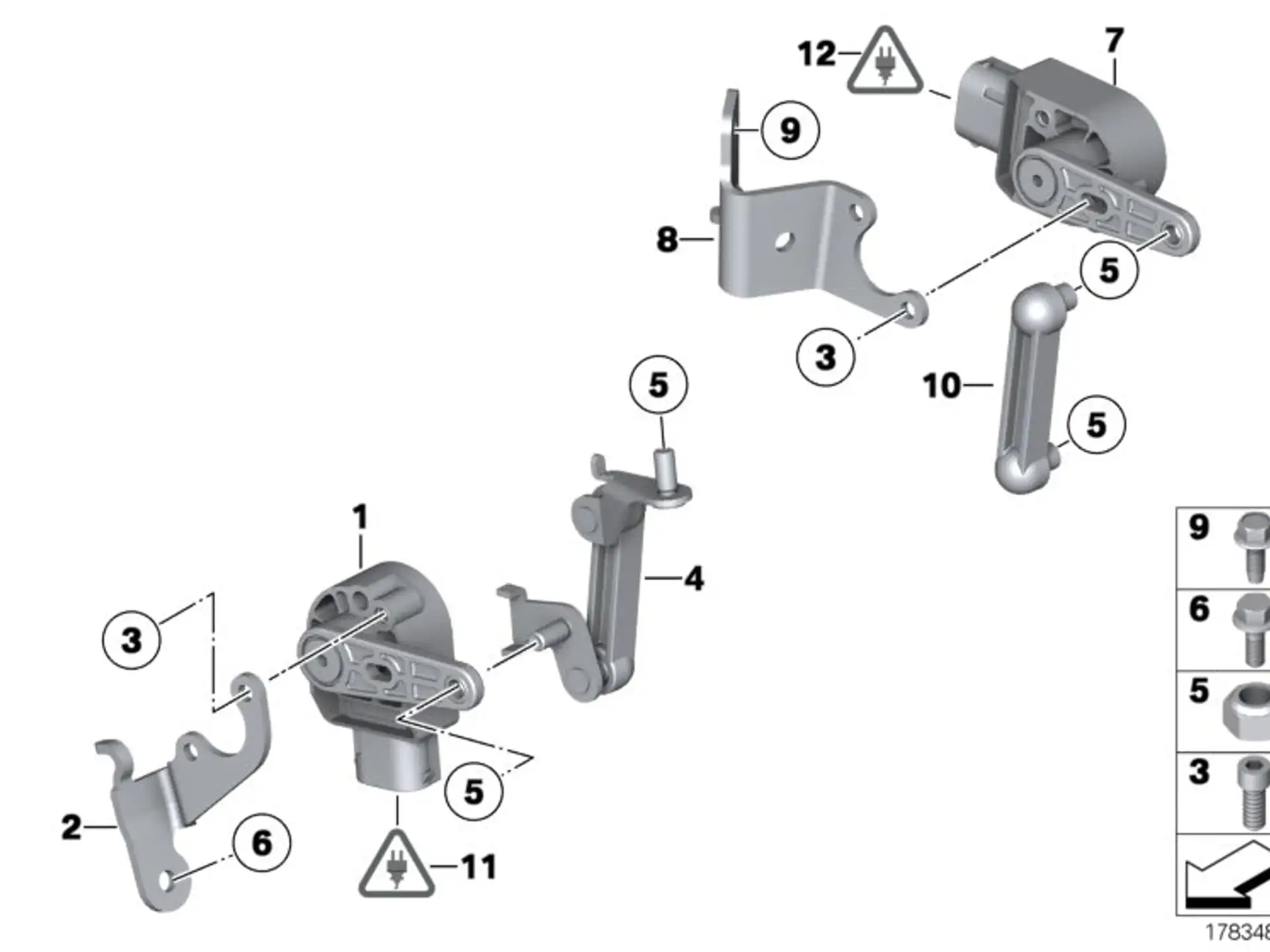 BMW Halter Höhenstandssensor links F01 F02 F04 F06 F07 F10 F11 F12 F13 37146786797
