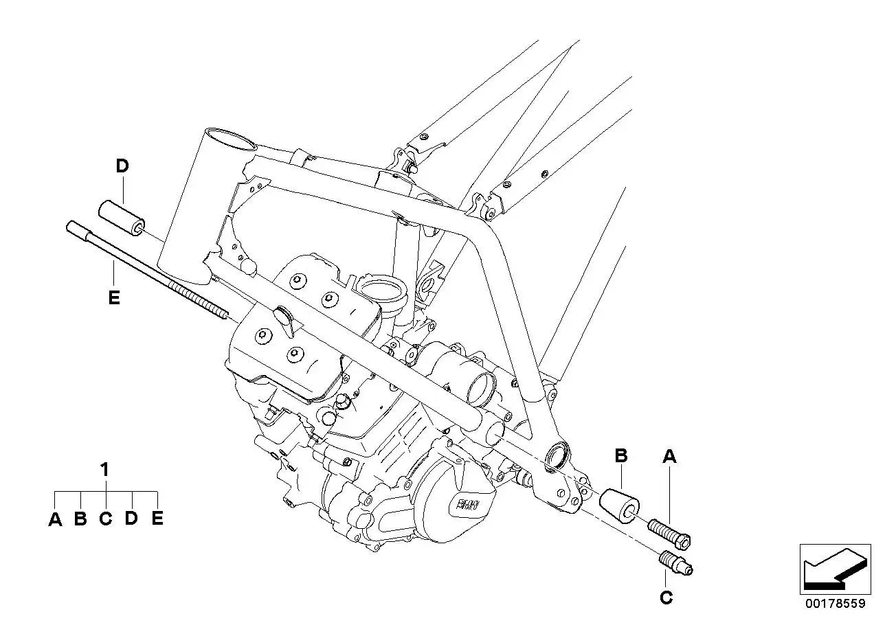 BMW Befestigungsteile Motor 46517719421 - Bildposition 01