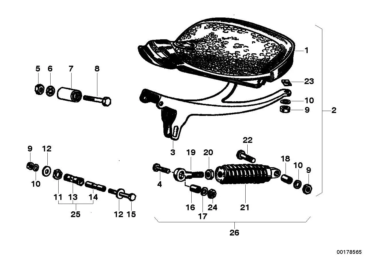 BMW Sattelträger R25 R51 R67 R68 52510009993