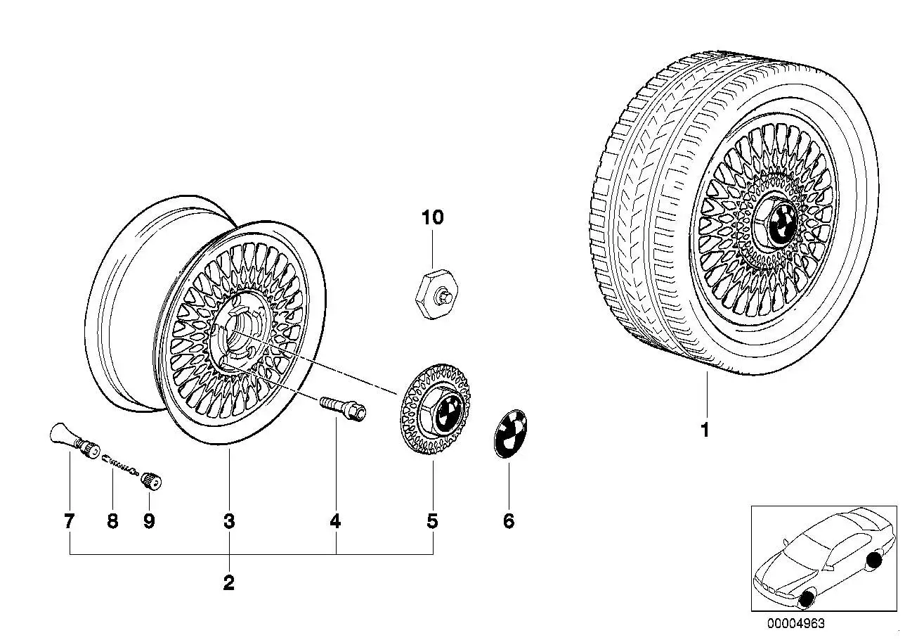 BMW Nabenabdeckung E36 36131180777