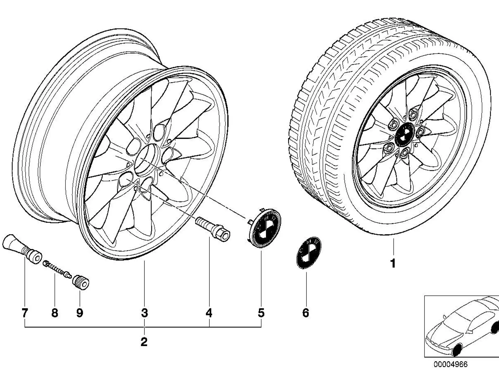 BMW Alufelge Streamline-Styling (Styl.41) 7Jx15 ET47 3er E36/E46 Z3 E36