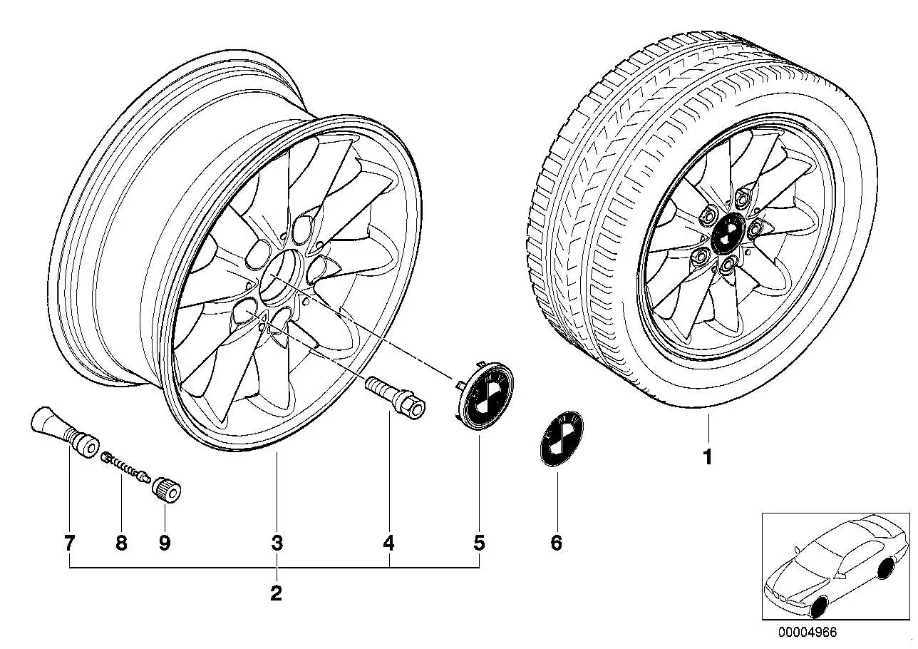 BMW Alufelge Streamline-Styling (Styl.41) 7J ET47 3er E36/E46 Z3