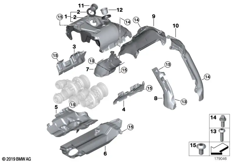 BMW Hitzeschutz E70 E71 E72 F01 F02 F04 F06 F07 F10 F11 F12 F13 F