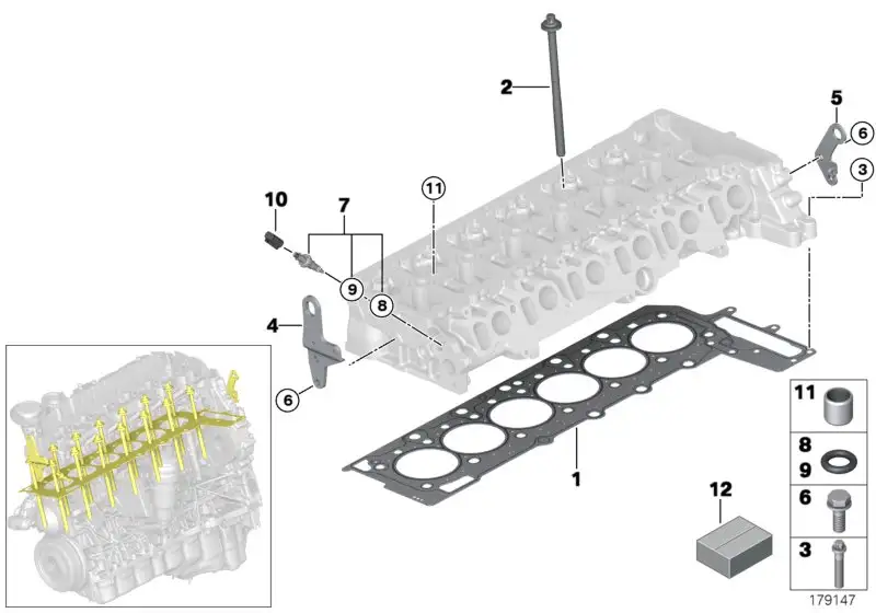 BMW Zylinderkopfdichtung asbestfrei E70 E71 E90 E91 E92 E93 F01 F