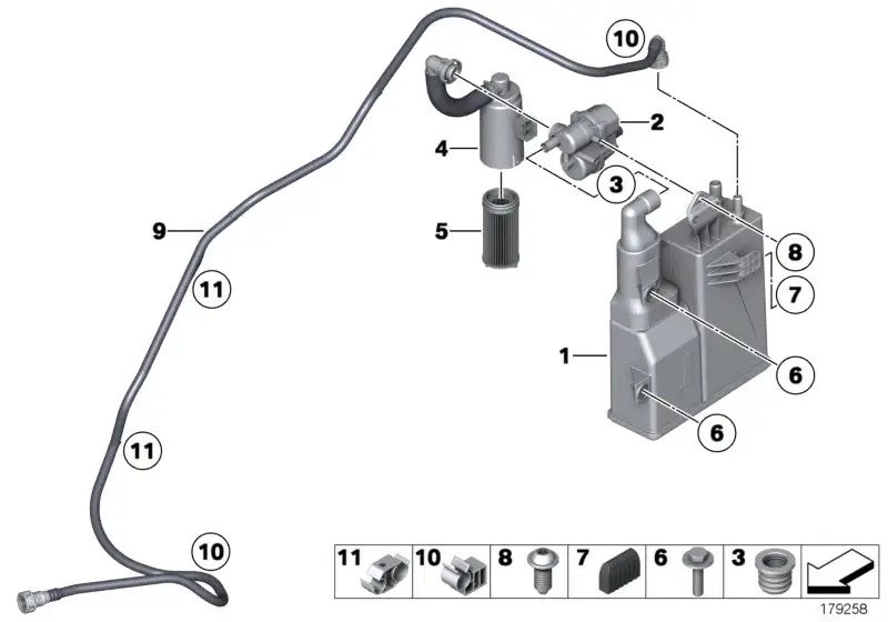 BMW Staubfilter mit Rohr E83 F01 F02 F04 16137439423