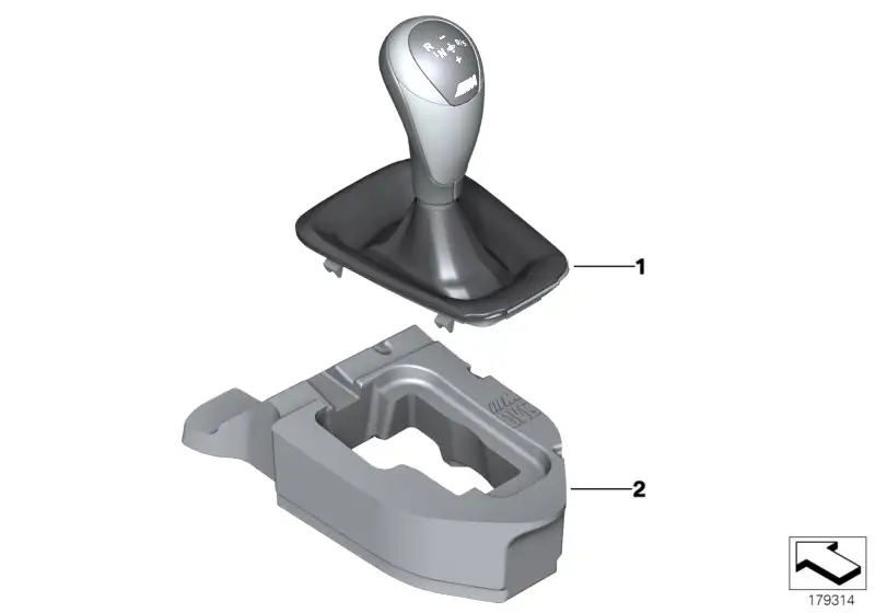 BMW Schaltknopf DKG mit Abdeckung E90 E92 E93 25122283706