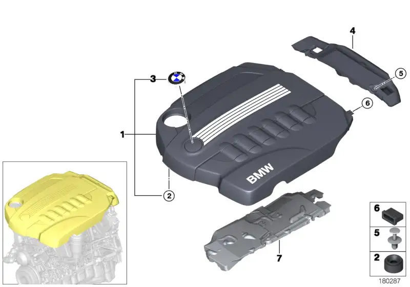 BMW Abdeckung Akustik E90 E91 E92 E93 11147800064