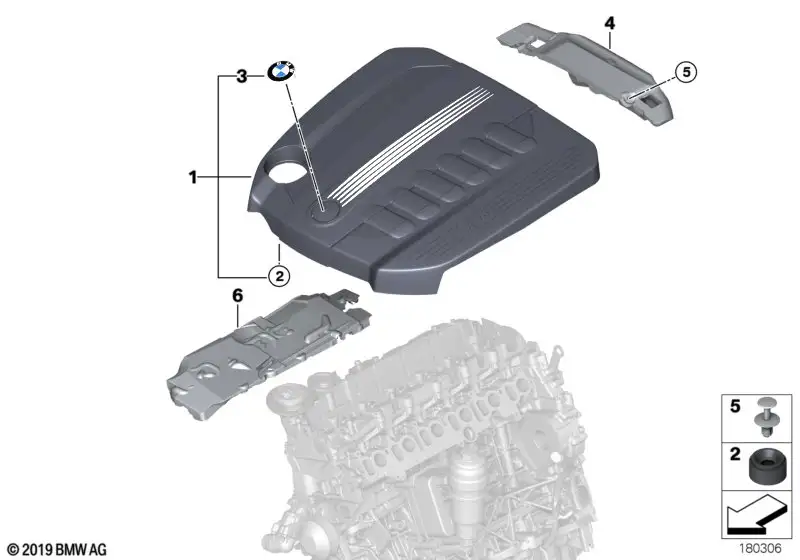 BMW Abdeckung Akustik E70 E71 11147811025