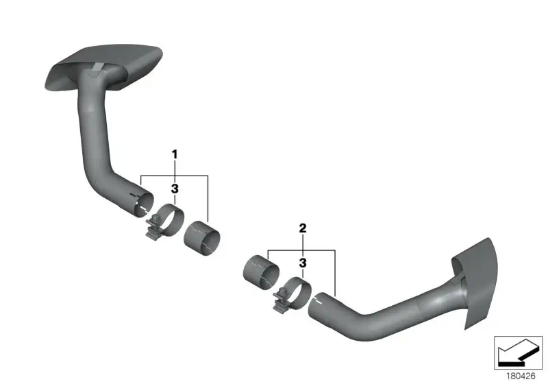 BMW Endrohrblende Chrom rechts E70 18302147646 - X5 E70