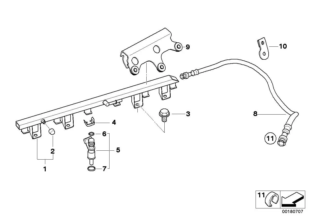 BMW Einspritzventil E60 E61 E63 E64 E65 E66 E70 E81 E82 E83 E84 E