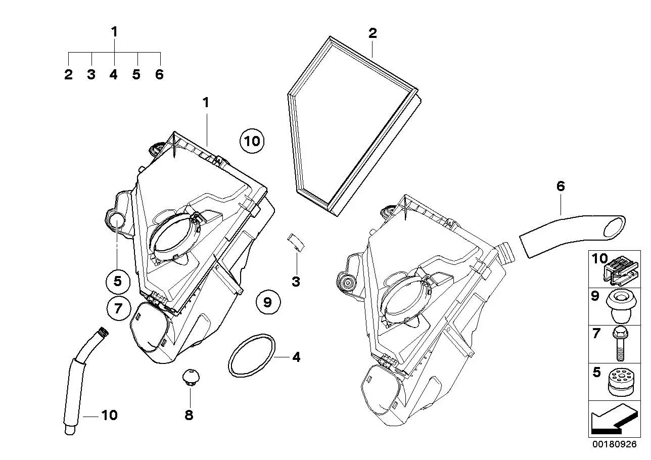 BMW Ansauggeräuschdämpfer E90 E91 E92 E93 13717811905 - 3er