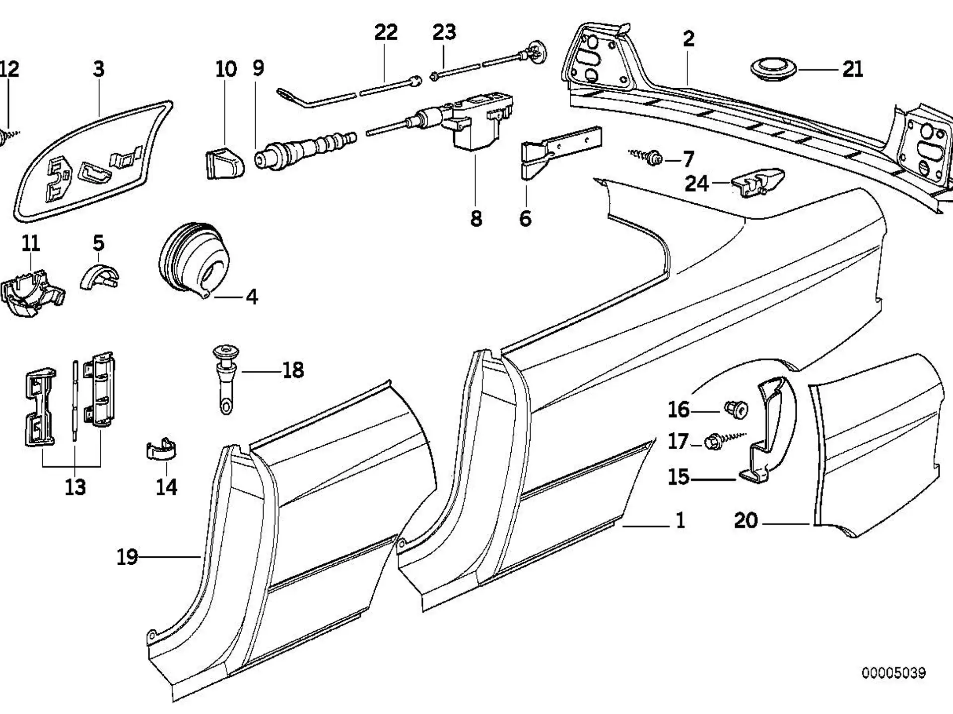 BMW Scharnier Tankklappe E31 E38 E39 E53 51171970450