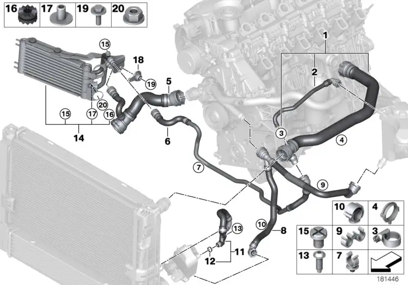 BMW Zusatzwasserkühler E84 17007805138