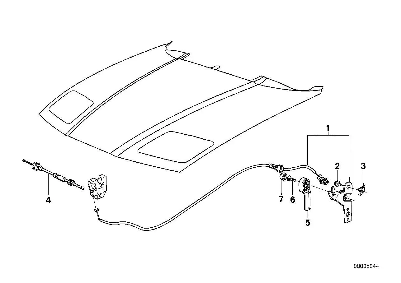 BMW Bowdenzughebel E31 51231970035 - 8er E31