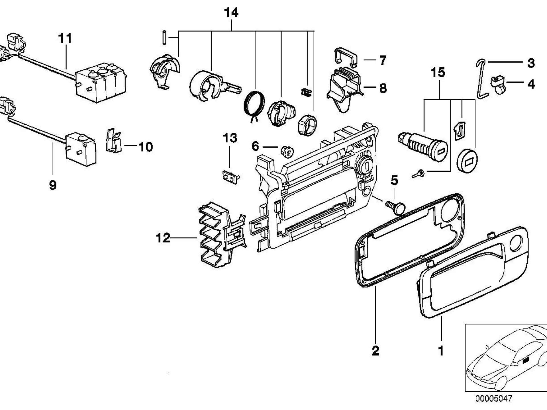 BMW Dichtung links E31 51211970855