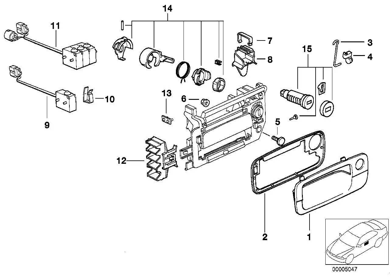 BMW Dichtung links E31 51211970855 - Bildposition 02