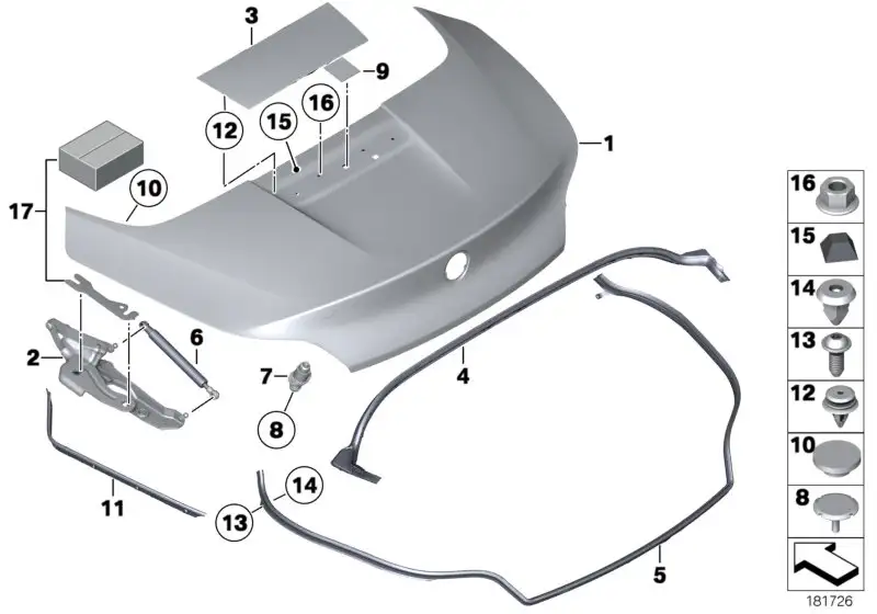 BMW Gasfeder Heckklappe E89 51247191255 - Bildposition 06