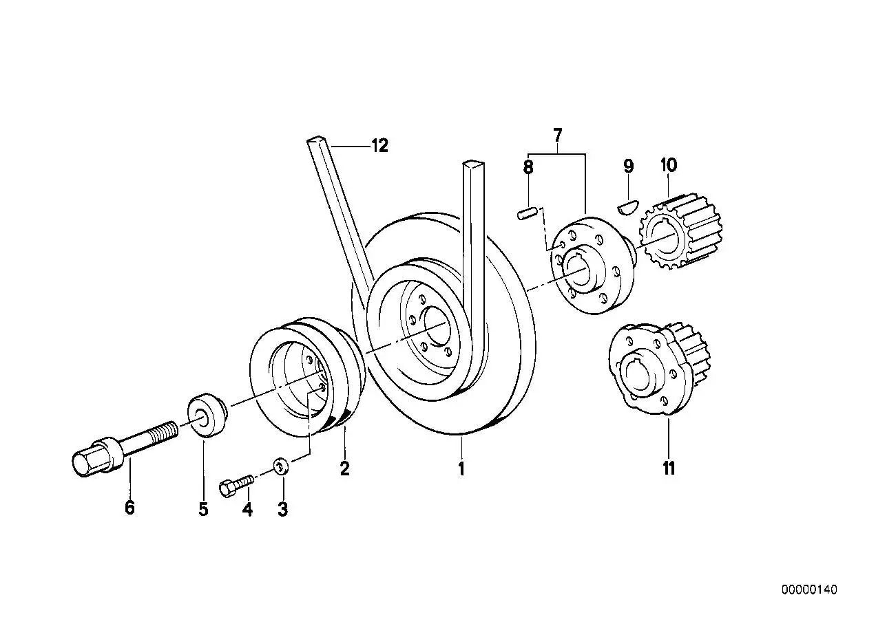 BMW Keilriemen E28 E30 E34 11232241172 - Bildposition 12