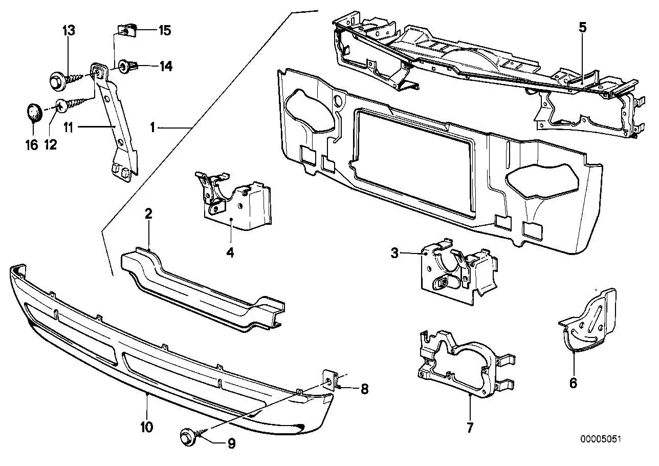 BMW Vorderwand 41131858759 - 3er E21