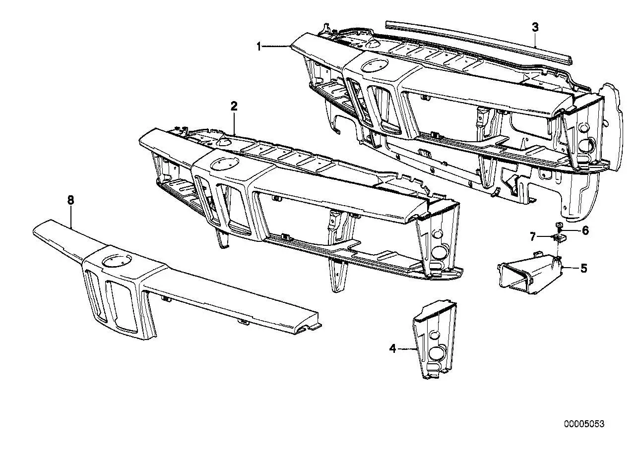 BMW Frontschürze Oberteil E24 41331921411 - Bildposition 08