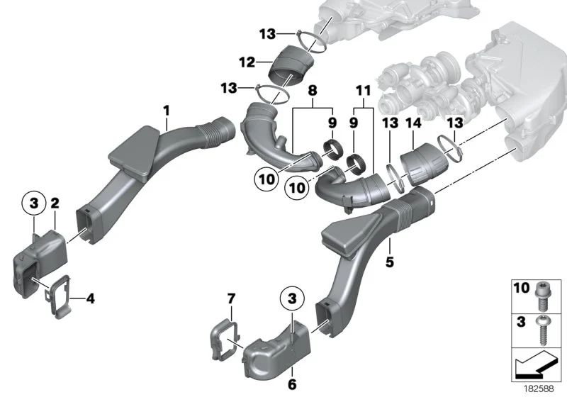 BMW Dichtung E70 E71 E72 F01 F02 F04 F06 F07 F10 F11 F12 F13 F15 F16 13718655216