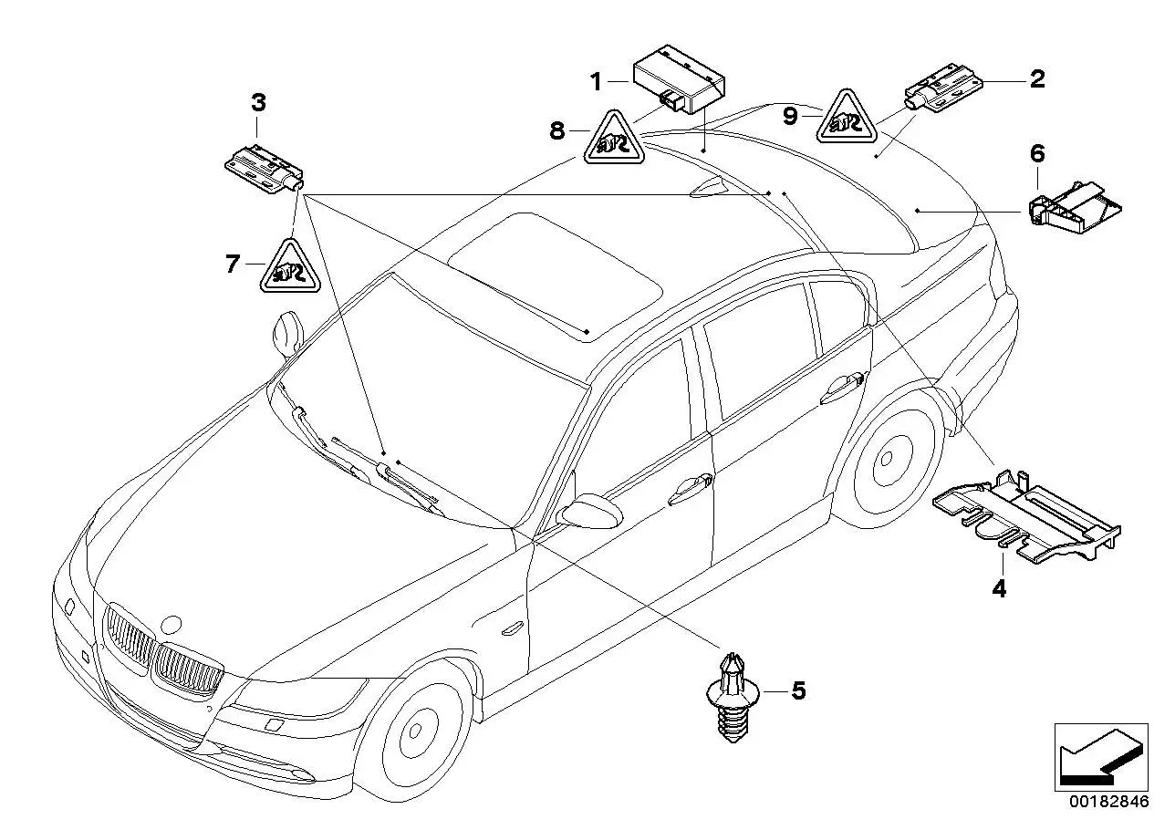 BMW Stossfängerantenne Komfortzugang E60 E61 E63 E64 E70 E71 E72