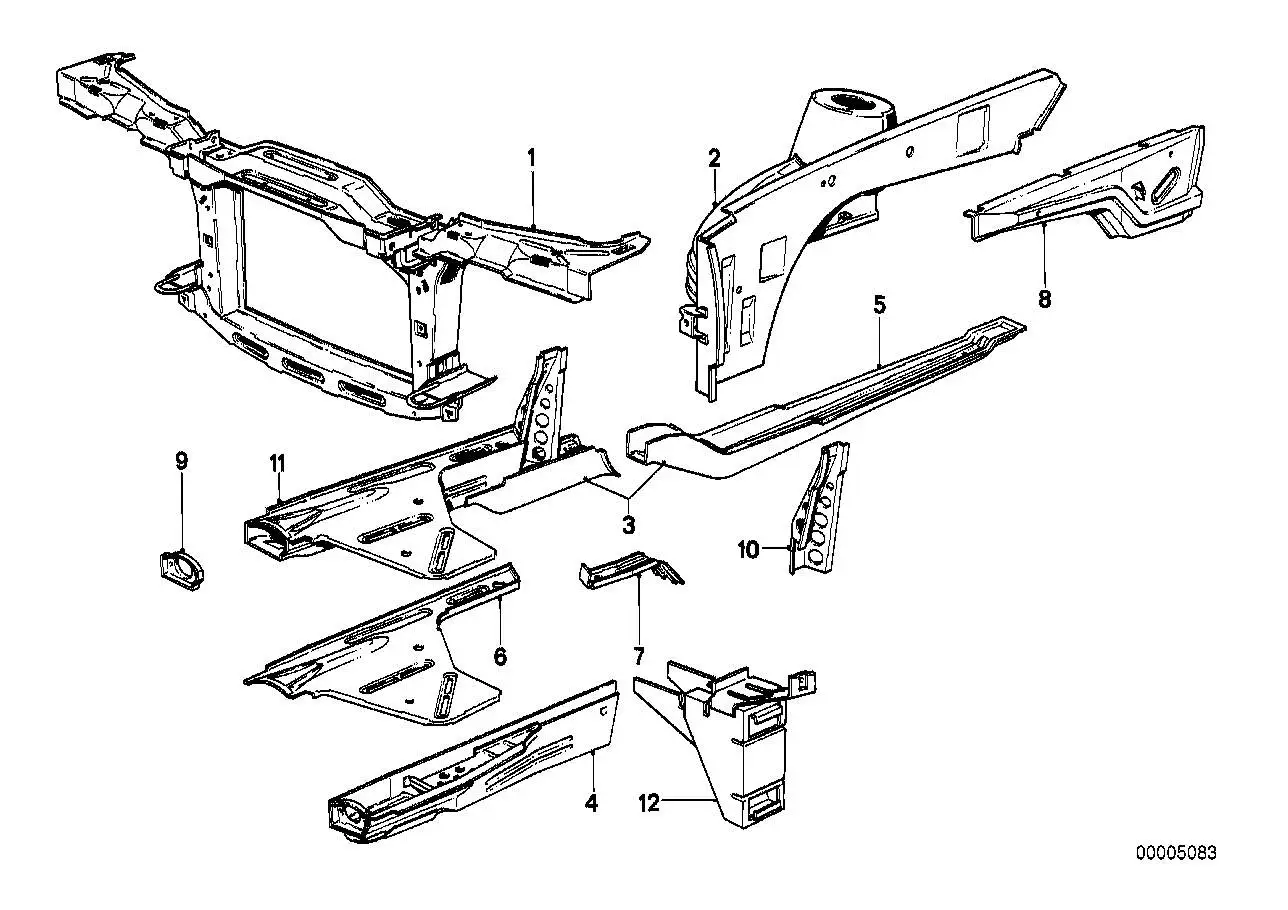 BMW Schliessblech links E30 41111966553 - Z1 E30