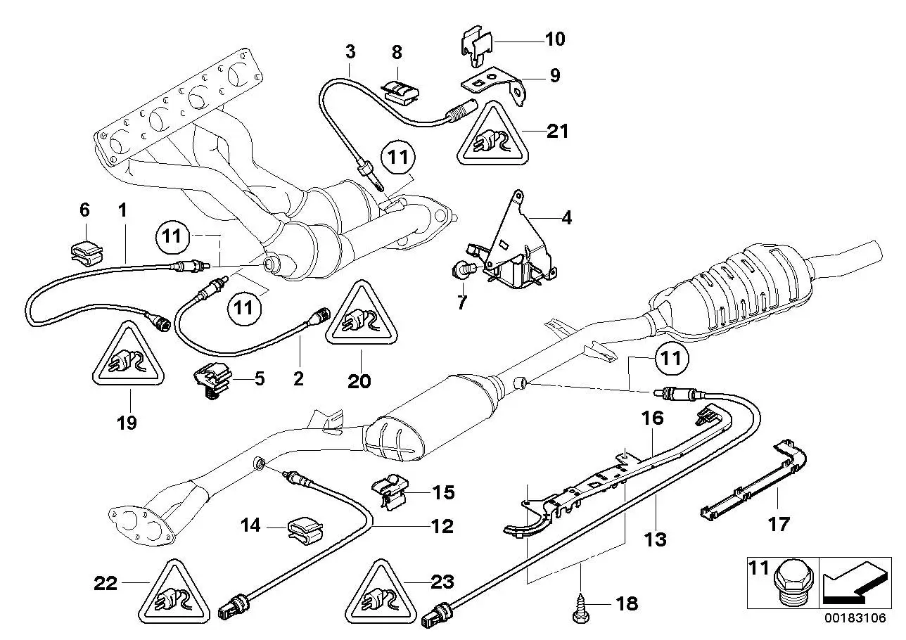 BMW Lambda-Regelsonde E46 E83 E85 11787512975 - 3er E46, X3 E83,