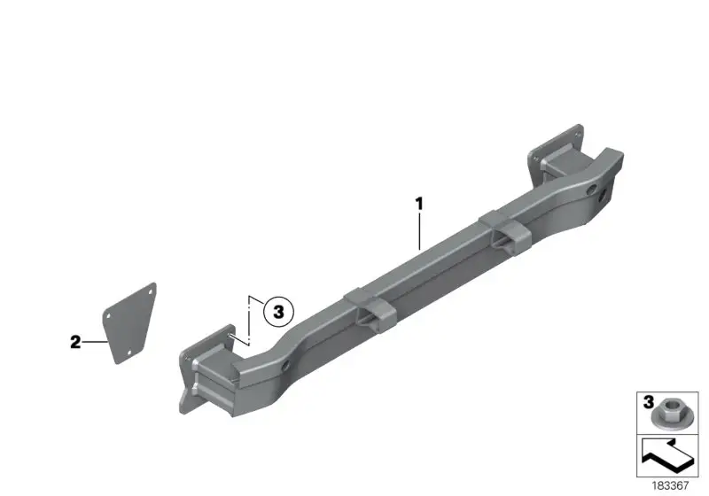BMW Träger Stossfänger hinten E89 51127210766