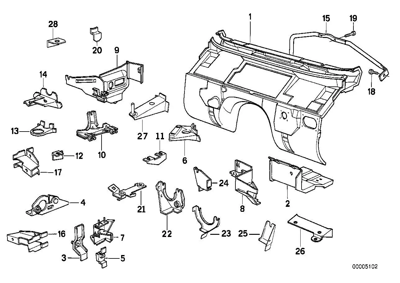 BMW Halter ABS-Hydraulikeinheit V. 4-Kanal 41111978083 - Bildposi