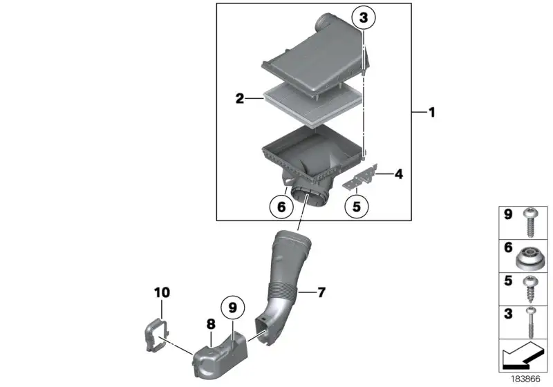 BMW Ansauggeräuschdämpfer F06 F10 F11 F12 F13 13717604404