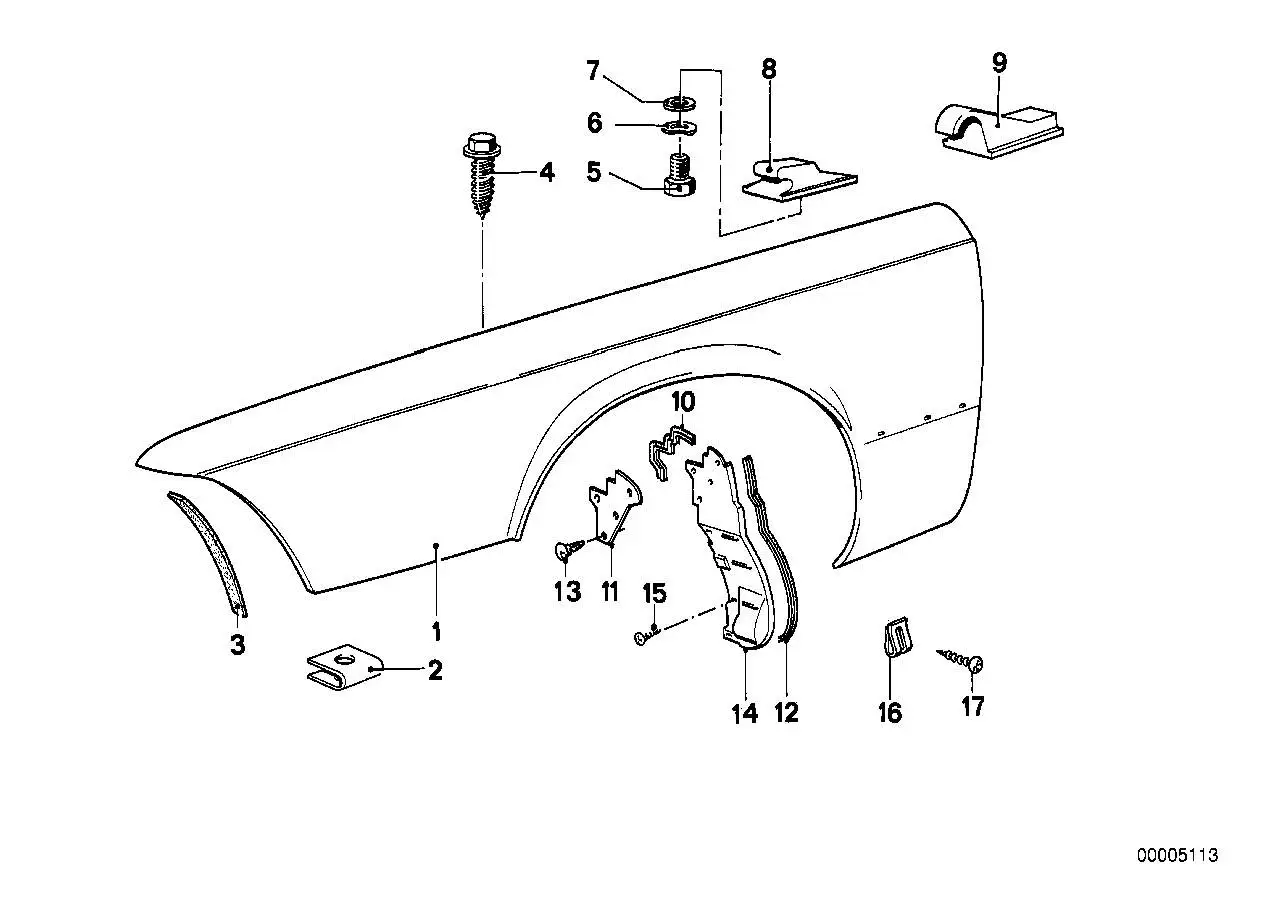 BMW Dichtgummi E24 51711917009