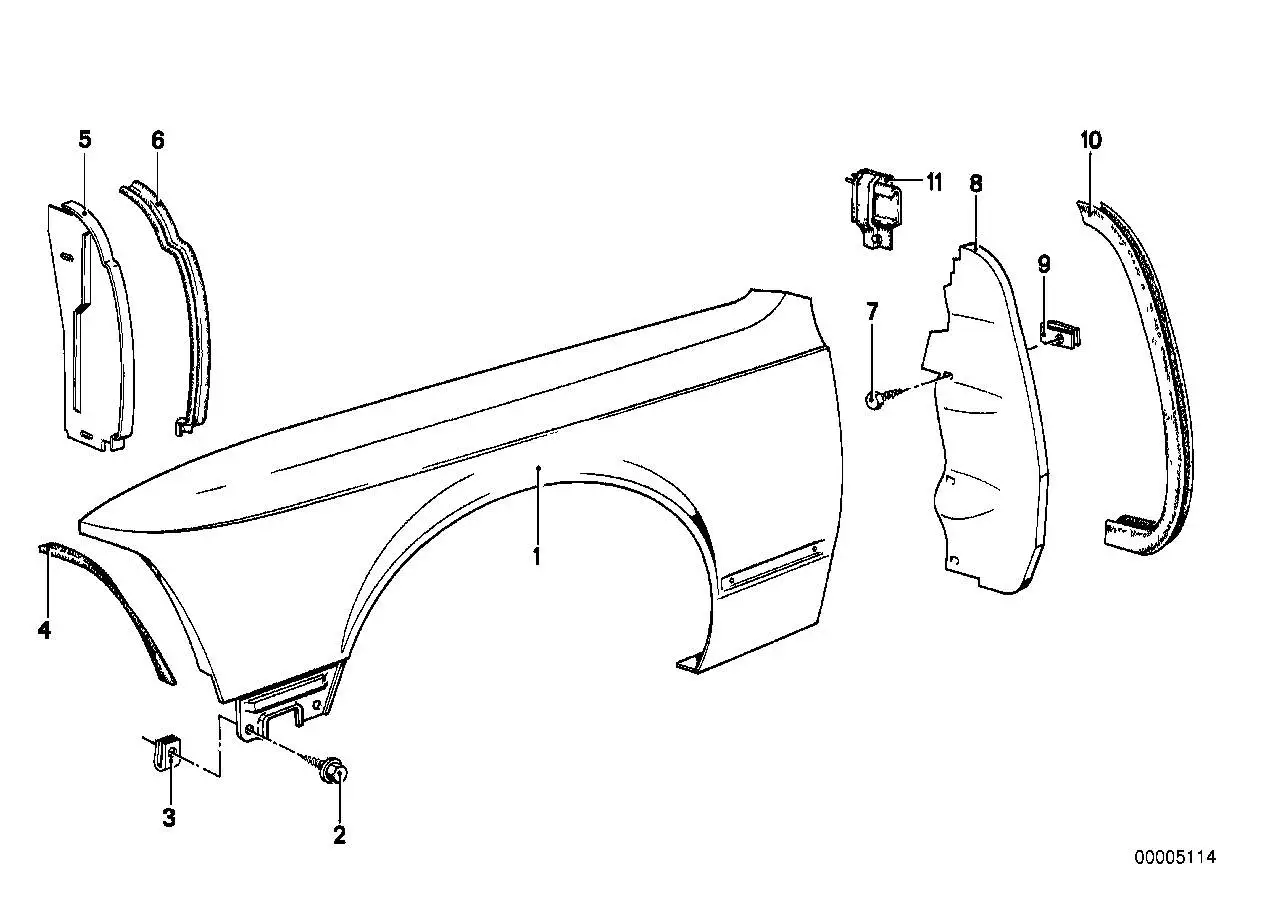 BMW Klappe links E23 51711900285 - Bildposition 11