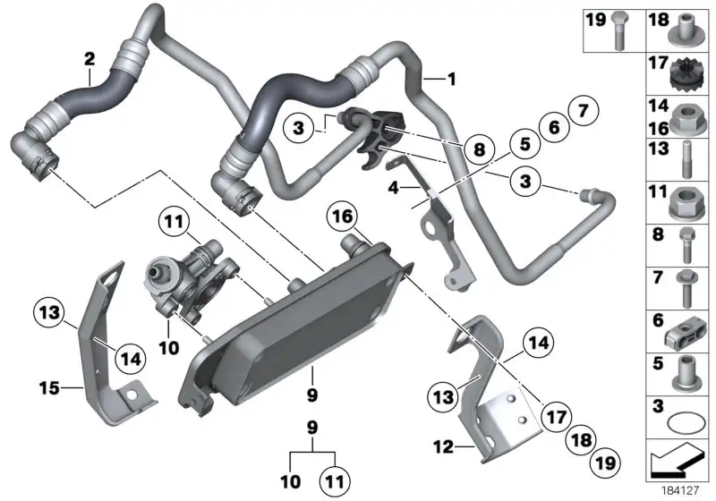 BMW Getriebeölkühler 17217638678 - Bildposition 09