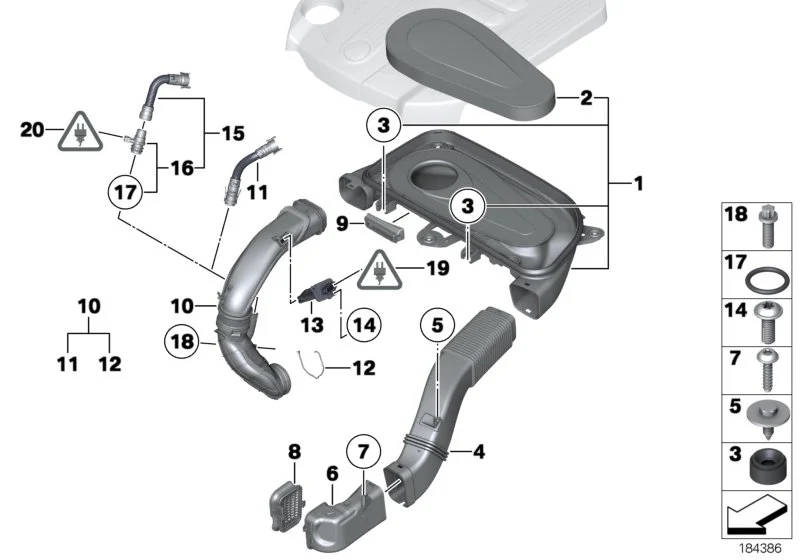 BMW Reinluftrohr F01 F02 F07 F10 F11 13718506702