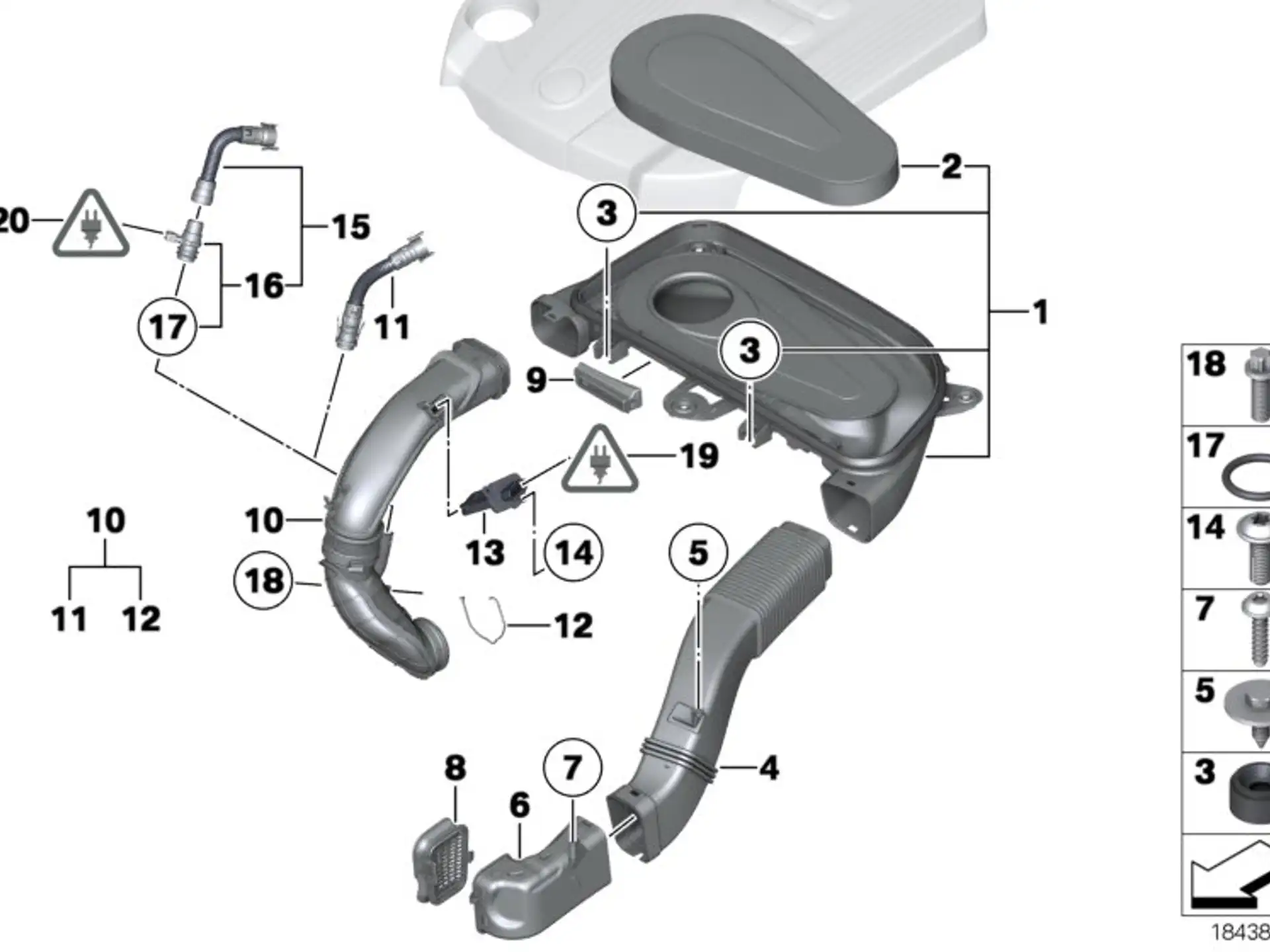 BMW Reinluftrohr F01 F02 F07 F10 F11 13718506702