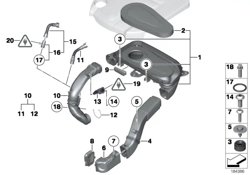 BMW Reinluftrohr F01 F02 F07 F10 F11 13718506702 - 5er F07, 5er F