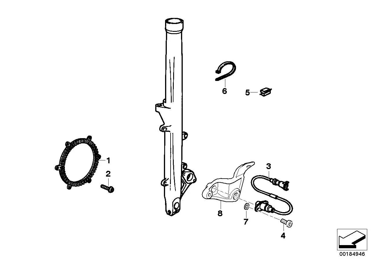 BMW Drehzahlsensor vorn R13 34527665742 - Bildposition 03