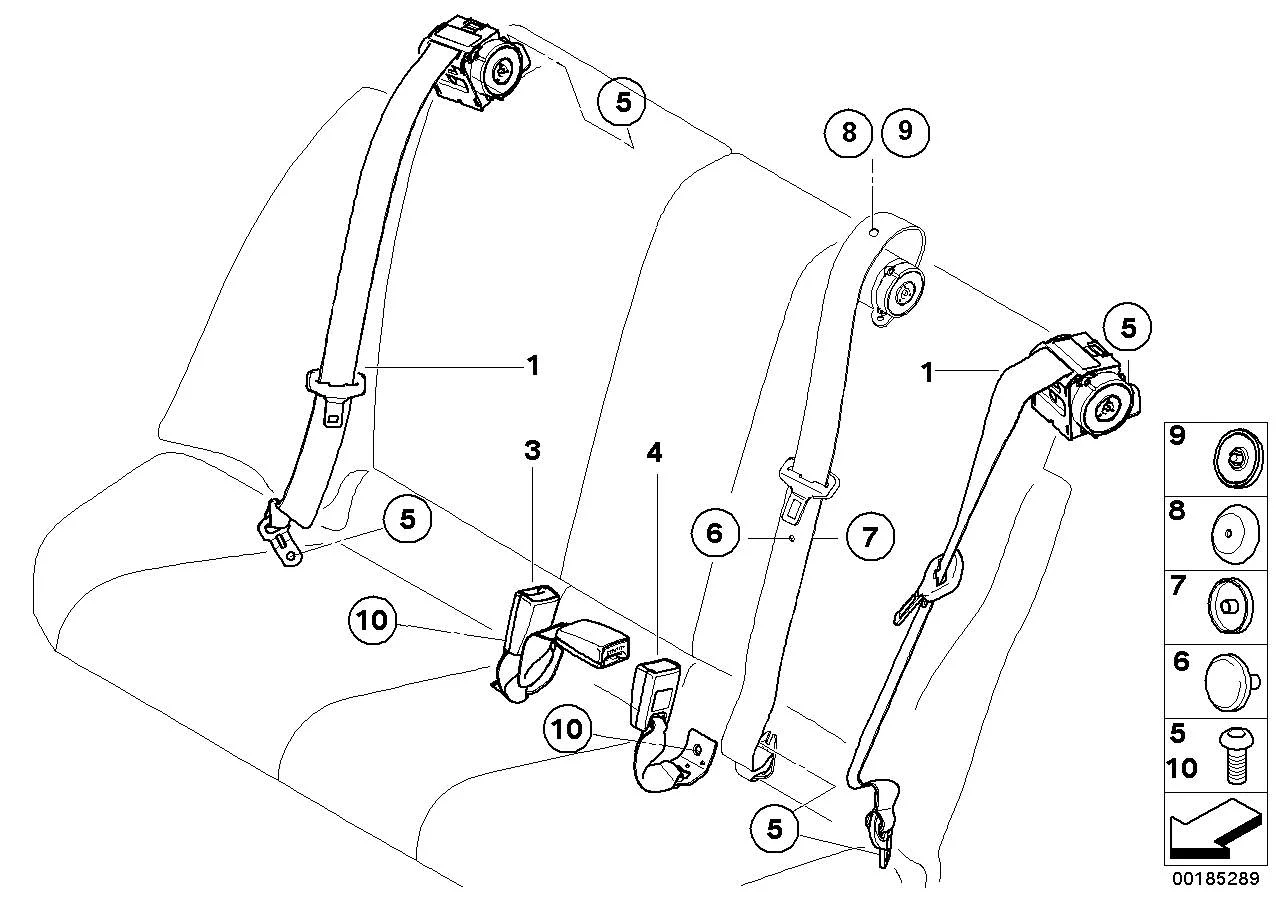 BMW Linsenschraube M10x26 E46 E52 E60 E61 E70 E81 E82 E83 E84 E87 E88 E89 E90 E91 E92 E93 F25 F26 R56 R57 07146962565
